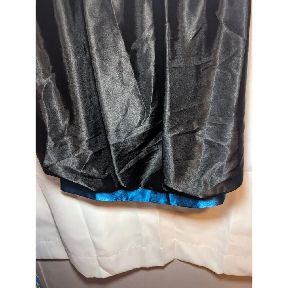 jessica mcclintock for gunne sax dress Blue/Black Strapless Size 3 - Picture 5 of 16